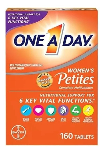 Multivitamínico Para Mujer One A Day Petites 160 Tabs Sabor Sin Sabor