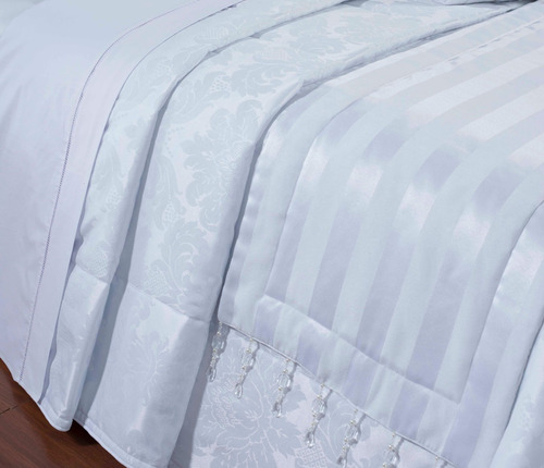 Pezeira  Dupla Face  Jacquard Branca  Matelada Avulsa King