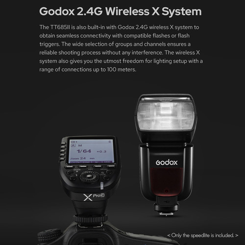 Lámpara De Flash Inalámbrica Godox Tt685iic Thinklite 5d 650