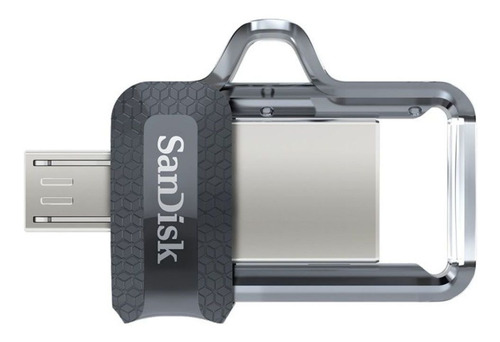 Memoria USB SanDisk Ultra Dual m3.0 128GB 3.0 negro y transparente