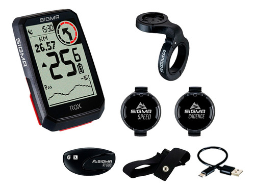 Ciclocomputadora Gps Sigma Rox 4.0 Set Sensores Y Banda