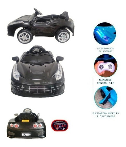 Carro Carrito A Bateria Para Niños Control Remoto 2 Motores