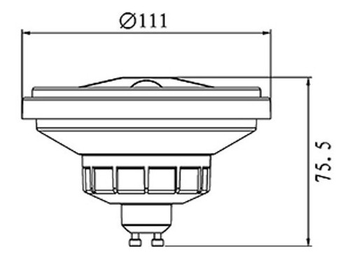 Imagen 2 de 6 de Pack 6 Lamparas Led Ar111 12w Dimerizable Metalizada Candil