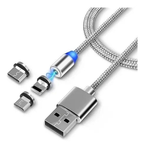 Imagem 5 de 8 de Cabo Micro-usb Magnético Essager Arredondado 1m 3a Original
