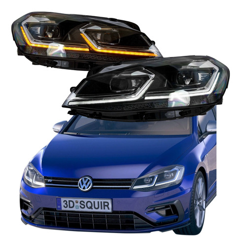 Faros Led Vw Golf 7 Mk7.5 Tipo R Xenon Drl Plug N Play 2018-