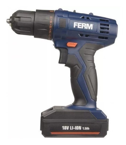Imagen 1 de 7 de Taladro Inalámbrico De 18v Ion 2 Baterías Ferm Industrial