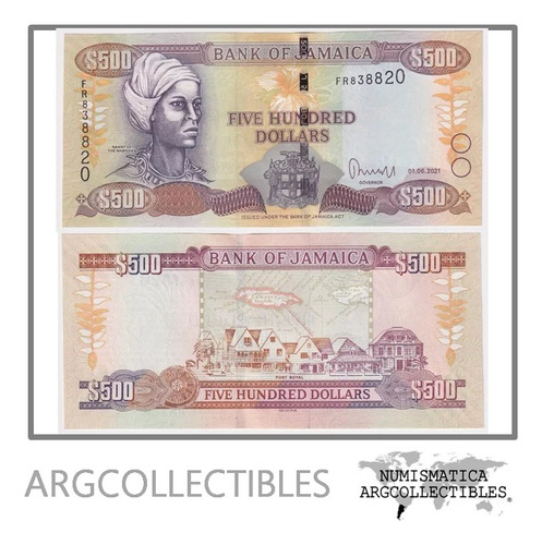 Jamaica Billete 500 Dolares 2021 P-85 Unc