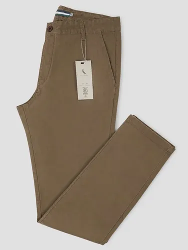 Calça Masculina Reserva Sarja Premium. Cáqui Lisa 42