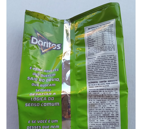 Embalagem Antiga Doritos Wasabi Elma Chips - K (Usado)