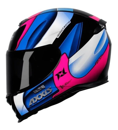 Capacete Axxis Eagle Tecno Matt Gloss Moto Motoqueiro Cor Azul Tamanho do capacete 56 (P)