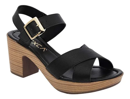 Zapatillas Negras Tacon Bajo De Madera Verano Del 22 Al 26 Env o