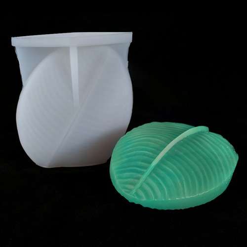 Molde De Silicona Hecho A Mano Para Velas, Hojas Verdes Y Ho