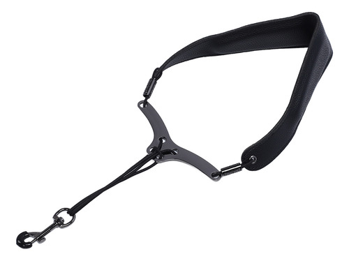 Correa De Cuello De Saxofón Negra Negra Para Saxo Alto Trans