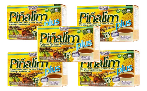 Té Piñalim Plus Aguaje Peruano 30 Sobres Gn+v 5 Cajas