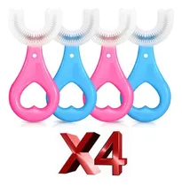 Comprar 4 Cepillos De Dientes Forma U Cerdas Silicona Para Niños