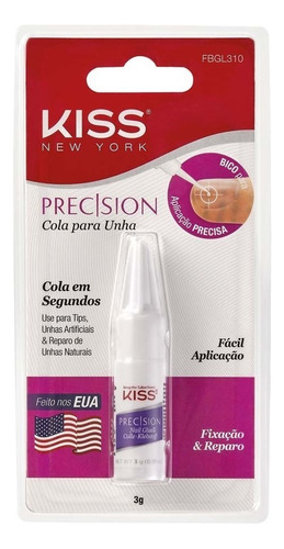 Cola Para Unha Kiss New York Precision Power Flex 3g