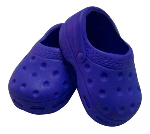 Sapatinho Crocs Para Boneca Azul Escuro Tam 6 - Laço De Fita