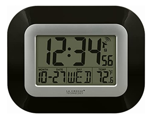 La Crosse Technology Atomic Reloj Digital, Negro, No Hay