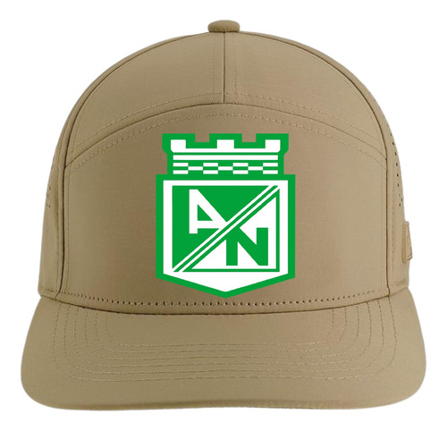 Gorra Atletico Nacional 5 Paneles Premiun Caqui