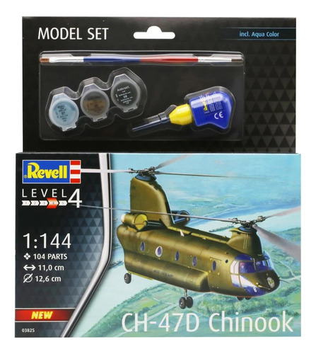 Revell 63825 Ch-47d Chinook 1/144 Model Set