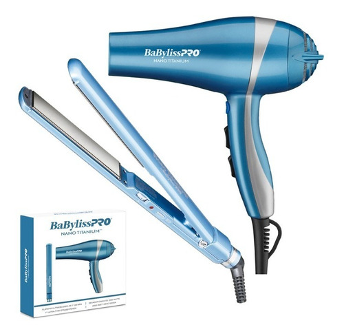 Imagen 2 de 2 de Combo Babyliss Pro Plancha 1 Y Secadora Iónica 2000 Watts