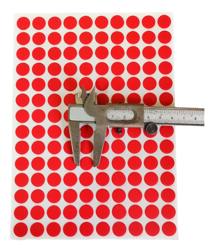 Tapa Adhesiva De 12 Mm, Color Rojo Para Tornillos