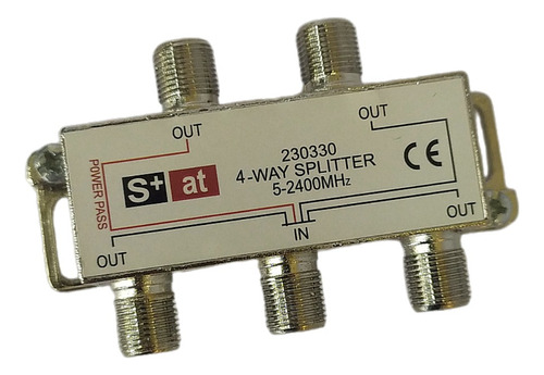 Splitter Antena Tv Cable 4 Vias Coaxial 2400mhz 