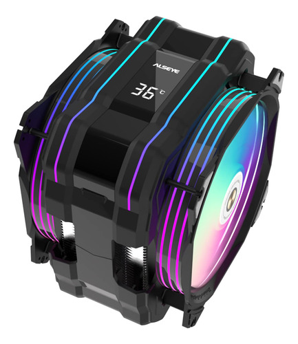 Enfriador De Cpu Alseye M120d Plus , Negro, Argb , 120 Mm
