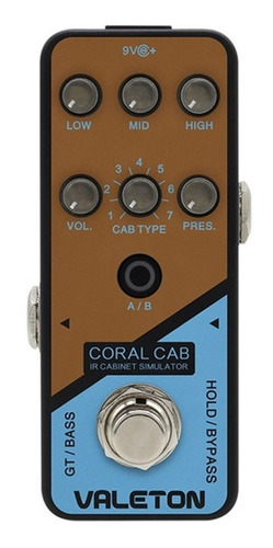 Pedal Simulador De Amplis Valeton Crl6 Coral Cab