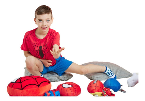 Pijama Spiderman Hombre Araña Para Niño Algodon Marvel  