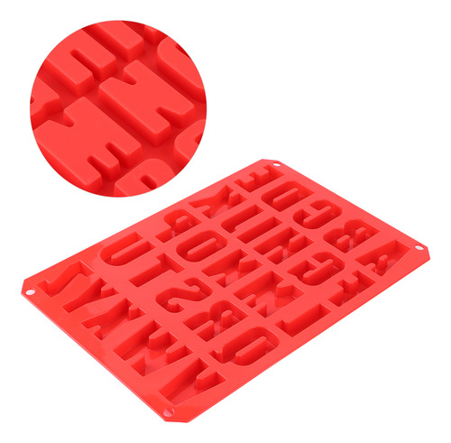Molde Rectangular De Silicona Con Forma De Alfabeto Para Ute