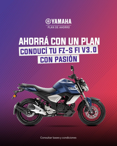 Plan Ahorro Yamaha Fz 150 V3.0 Solo  - Palermo Bikes