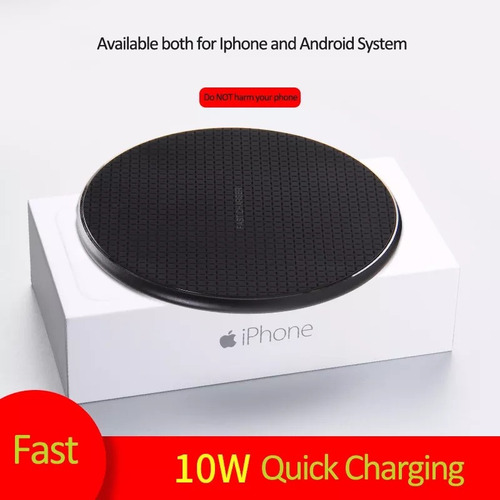 Cargador Qi Inalámbrico 10w Compatible Celular Carga Rapida
