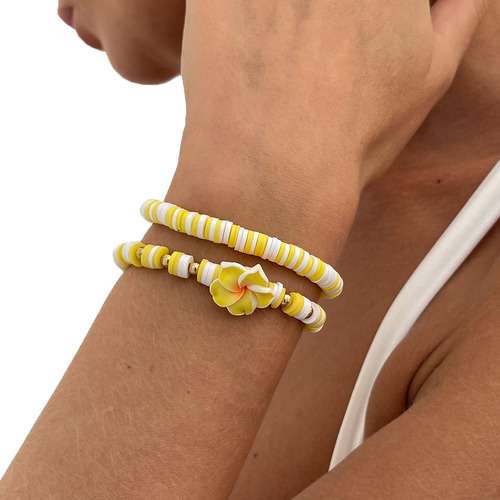 Pulseras Elásticas Y2k Sweet Flower Para Mujer, Joyas De Ver