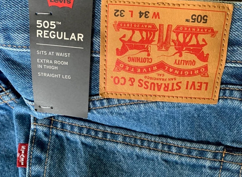 Levis 505 Jeans Para Hombre Regular Fit 100 Original Lujo Mercado Libre