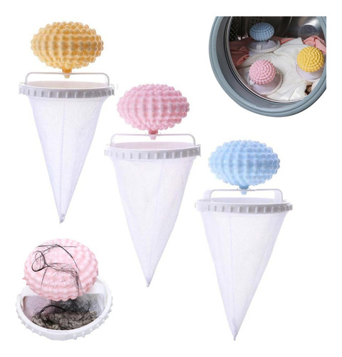 3 Pcs Filtro De Pelo,depilación Flotante Con Malla