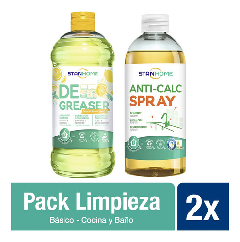 Pack Limpieza Stanhome Limpiador Anti-calc + Lavaloza 750ml