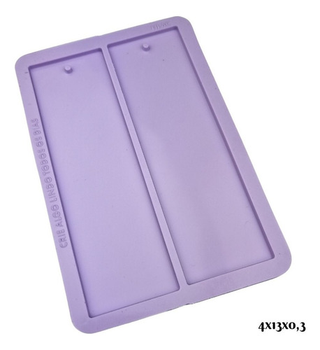 Molde De Silicone Marca-páginas Com Furo - 2x (4 Cm)