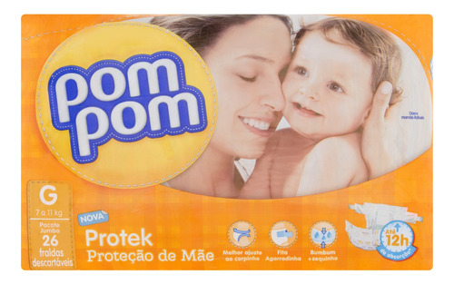 Fraldas Pom Pom Protek Proteção de Mãe G