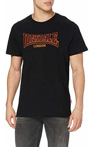 Camiseta Lonsdale London Original Two Tone Flock Logo, Camis