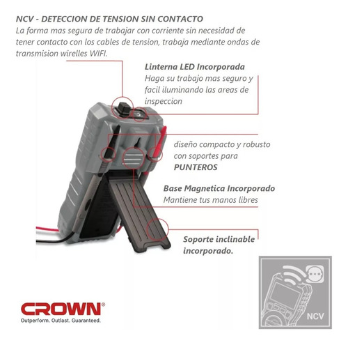 Tester Multimetro Digital Crown Japon Prof. - Electroimporta