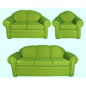 Dmuebles Sala Abanico 3-2-1 Terciopelo Verde + Envio Gratis