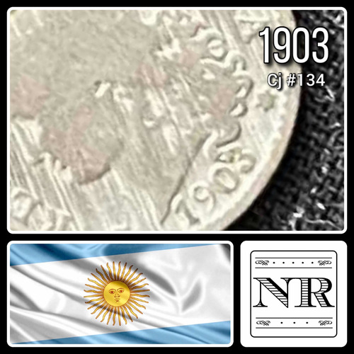 Argentina - 5 Centavos - Año 1903 - Cj #134 - Níquel