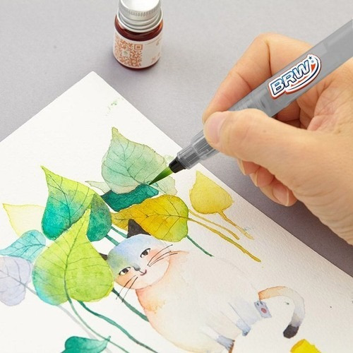 Imagem 6 de 6 de Kit Estojo 12 Caneta Pincel Brush Pen - Lettering - Lindas