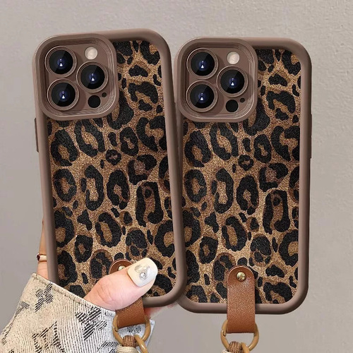 Ye Capa Cordão Com Estampa Leopardo Para iPhone 16