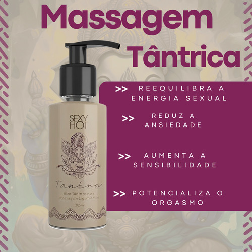 Óleo Tantra Para Massagem Sensual Com Textura Brilhante