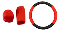 Comprar Kit Cubre Palanca \u002F Freno Mano Rojo + Cubre Volante Negro \u002F