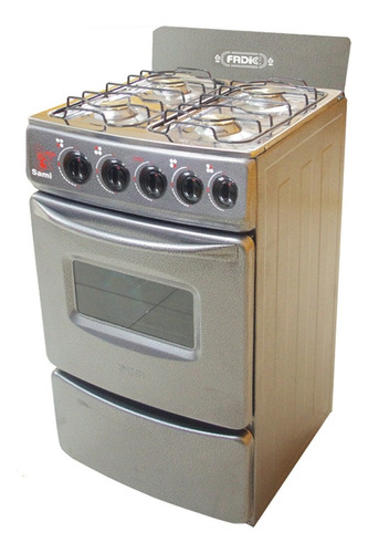 Cocina Fadic Con Respaldar Y Horno 20  Sami 4h Gris