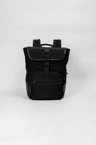 Mochila Fw B-pack Brooklyn P/ Notebook 16'' 24 L Color Negro Diseño De La Tela Liso