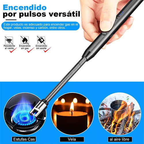 Bojoom 2pzs Recargable Encendedores Eléctrico De Plasma Multiusos Encendedor De Plasma Encendedor Electrico Ensendedores Usb Encendedor Plasma(negro)